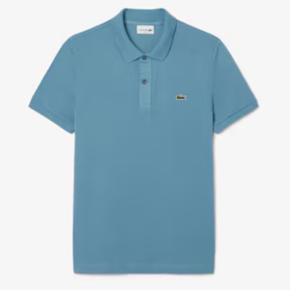 Lacoste Teen Cotton Pique Aqua Polo Shirt